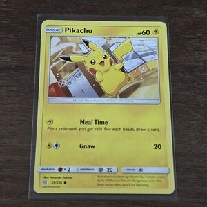 Pokemon Pikachu #55 Sun & Moon Unified Minds Non Holo 55/236 Card